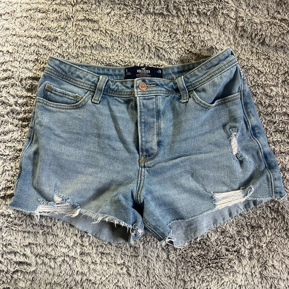 Hollister Women's Blue Denim Shorts